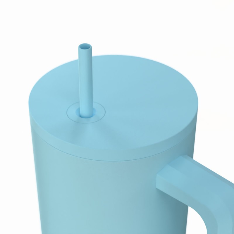 Θερμός Ανοξείδωτο BPA Free 900ml Arctic με Καλαμάκι και Λαβή Estia Straw Tumbler XL Save The Aegean Ανακυκλώσιμο Handled Tumbler 