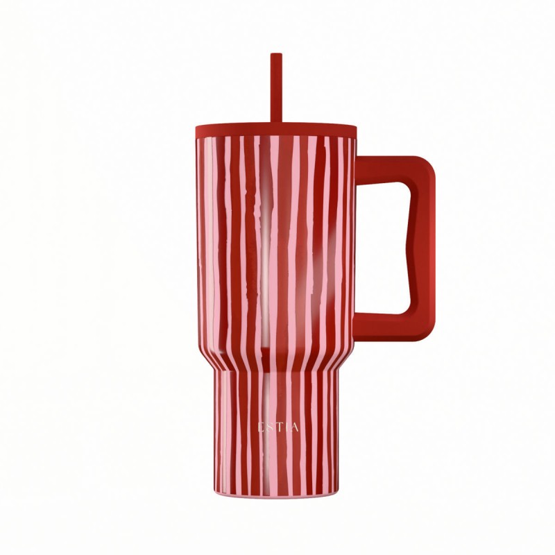 Estia Θερμός Straw Tumbler XL Save The Aegean 900ml Viva Stripe