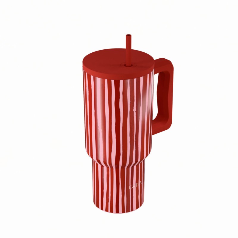 Estia Θερμός Straw Tumbler XL Save The Aegean 900ml Viva Stripe