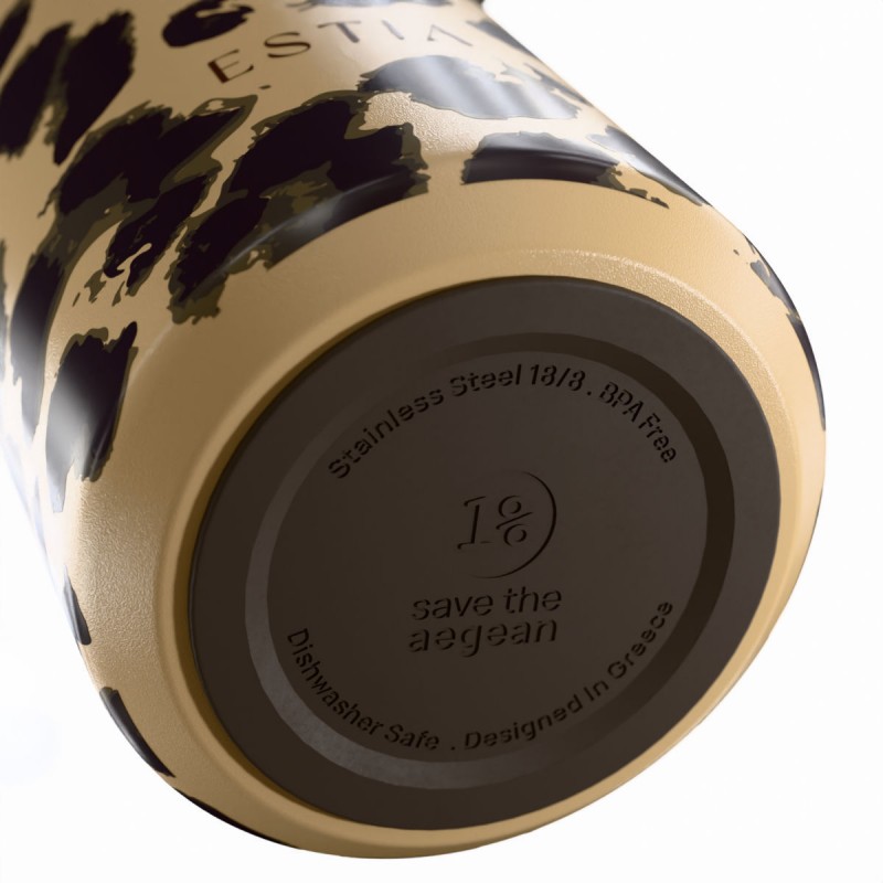 Ανακυκλώσιμο Μπουκάλι Θερμός Ανοξείδωτο BPA Free 500ml Spotted Prowl Pulse Save The Aegean  Estia 