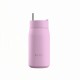Ποτήρι Θερμός Ανοξείδωτο BPA Free 360ml Lavender Με Καλαμάκι Lens Save The Aegean Estia 