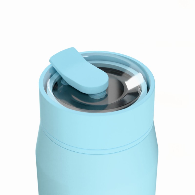 Ποτήρι Θερμός Ανοξείδωτο BPA Free 360ml Arctic Με Καλαμάκι Lens Save The Aegean Estia 