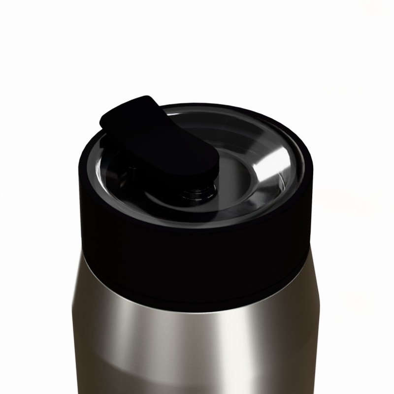 Ποτήρι Θερμός Ανοξείδωτο BPA Free 360ml Brushed Με Καλαμάκι Lens Save The Aegean Estia 
