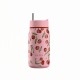 Ποτήρι Θερμός Ανοξείδωτο BPA Free 360ml Cherry Rose Με Καλαμάκι Lens Save The Aegean Estia 