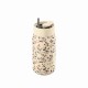 Ποτήρι Θερμός Ανοξείδωτο BPA Free 360ml Bloom Beige Με Καλαμάκι Lens Save The Aegean Estia 