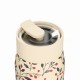 Ποτήρι Θερμός Ανοξείδωτο BPA Free 360ml Bloom Beige Με Καλαμάκι Lens Save The Aegean Estia 