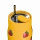 Ποτήρι Θερμός Ανοξείδωτο BPA Free 360ml Berry Bright Με Καλαμάκι Lens Save The Aegean Estia 