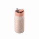 Ποτήρι Θερμός Ανοξείδωτο BPA Free 360ml Soft Ripple Με Καλαμάκι Lens Save The Aegean Estia 