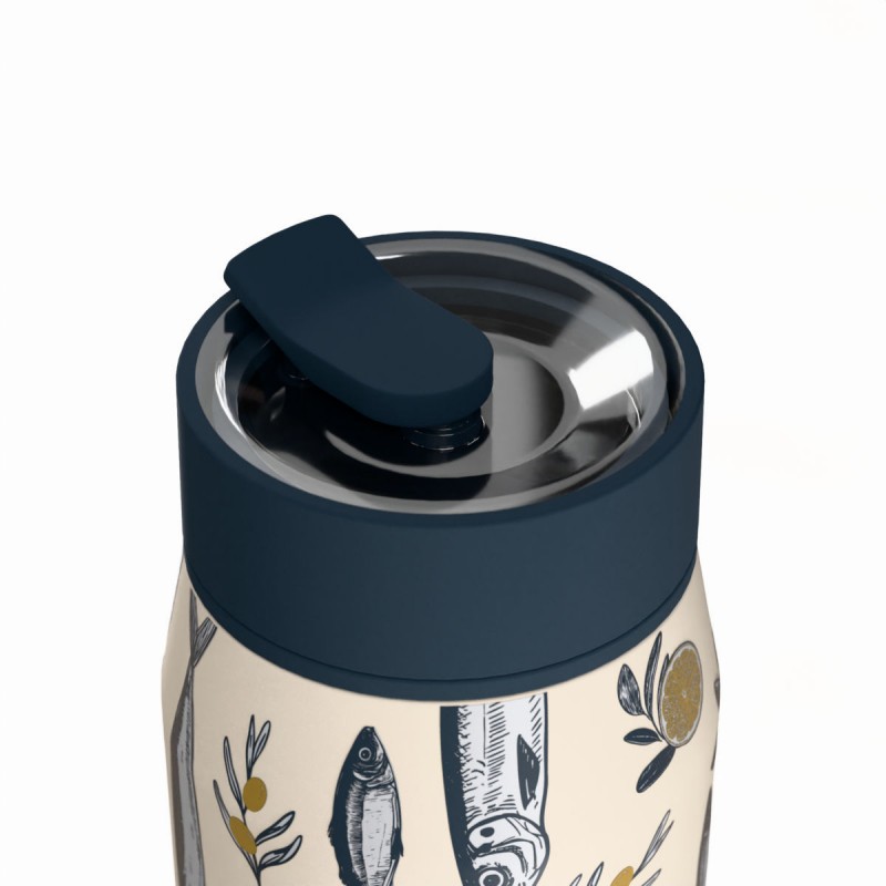 Ποτήρι Θερμός Ανοξείδωτο BPA Free 360ml Salt Life Με Καλαμάκι Lens Save The Aegean Estia 