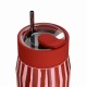 Ποτήρι Θερμός Ανοξείδωτο BPA Free 360ml Viva Stripe Με Καλαμάκι Lens Save The Aegean  Estia 