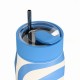Ποτήρι Θερμός Ανοξείδωτο BPA Free 360ml Ocean Waves Με Καλαμάκι Lens Save The Aegean Estia 