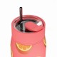 Ποτήρι Θερμός Ανοξείδωτο BPA Free Lens Save the Aegean 360ml Orange Pop Mε Καλαμάκι Estia 