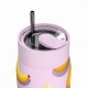 Ποτήρι Θερμός Ανοξείδωτο BPA Free 360ml Banana Mood Με Καλαμάκι Lens Save The Aegean  Estia 