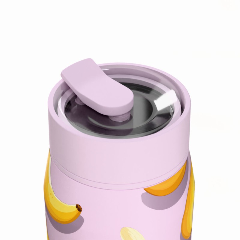 Ποτήρι Θερμός Ανοξείδωτο BPA Free 360ml Banana Mood Με Καλαμάκι Lens Save The Aegean  Estia 