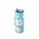 Ποτήρι Θερμός Ανοξείδωτο BPA Free 360ml Blue Daisy Με Καλαμάκι Lens Save The Aegean Estia 