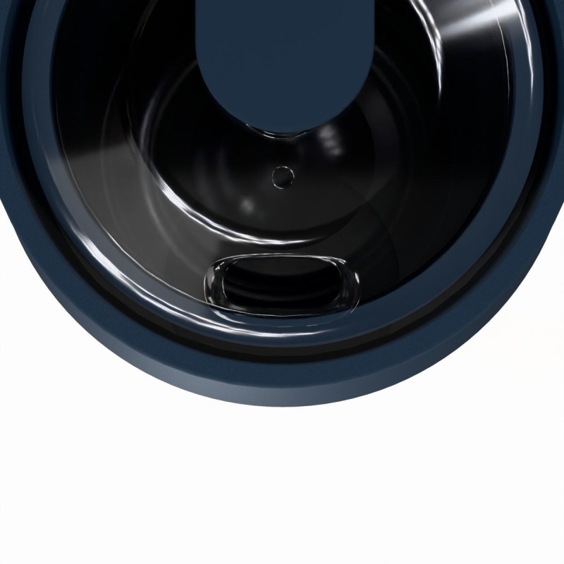 Ποτήρι Θερμός Ανοξείδωτο BPA Free 360ml Indigo Με Καλαμάκι Lens Save The Aegean Estia 