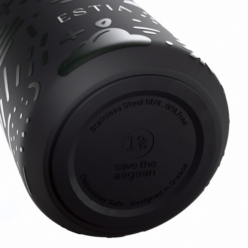 Estia Θερμός Flow Save The Aegean 500ml Noir Echo