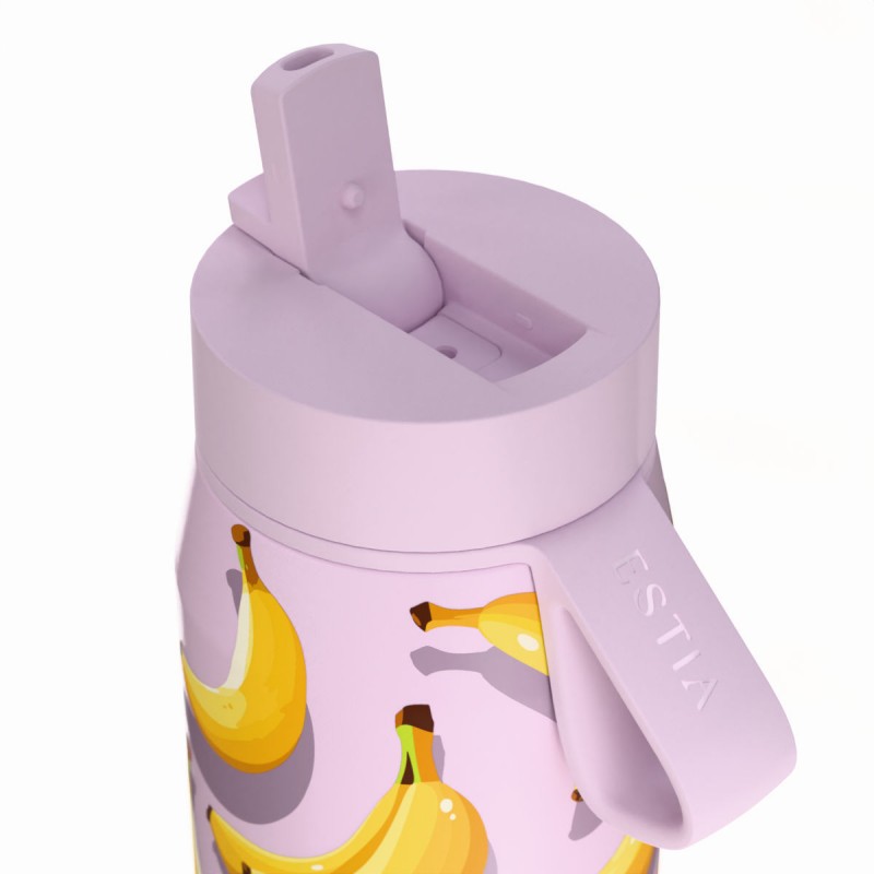 Ανακυκλώσιμο Μπουκάλι Θερμός Ανοξείδωτο BPA Free 500ml Banana Mood Pulse Save The Aegean Estia 