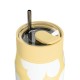 Ποτήρι Θερμός Ανοξείδωτο BPA Free 360ml Yellow Daisy Με Καλαμάκι Lens Save The Aegean Estia 
