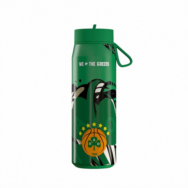 Θερμός Ανακυκλώσιμο Ποτήρι Ανοξείδωτο 500ml We The Greens με Καλαμάκι και Λαβή Estia Pulse 