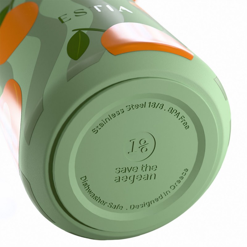 Estia Θερμός Pulse Save The Aegean 500ml Peach Garden