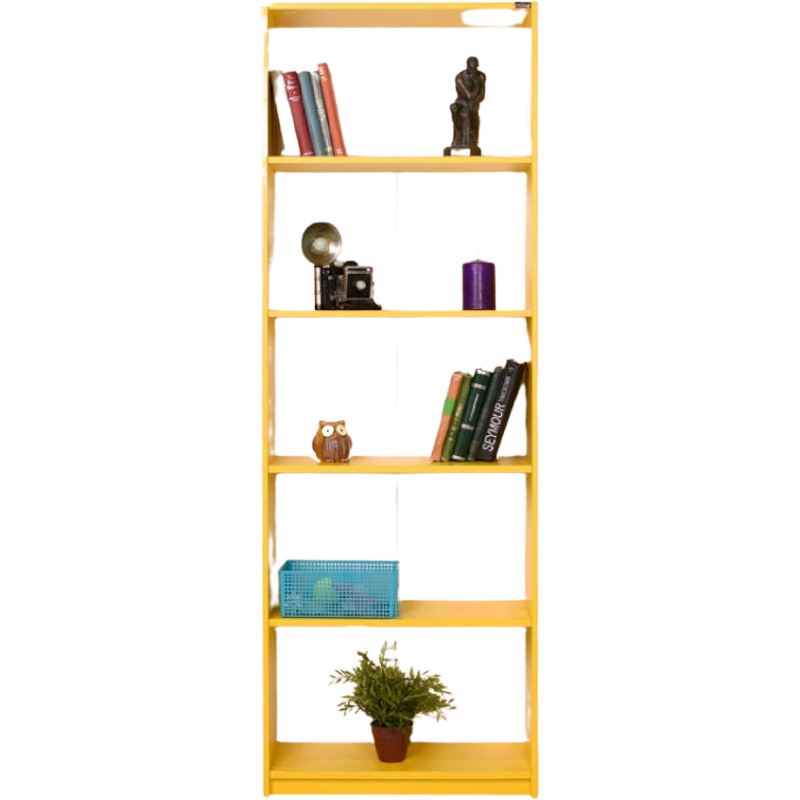 Βιβλιοθήκη Με 5 Ράφια Κίτρινη ( Max )