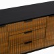 Κομοτα-Μπουφες Fylliana Fl2405 Μαυρο-Grey Oak Χρωμα 150X40X75Εκ