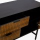 Κομοτα-Μπουφες Fylliana Fl2405 Μαυρο-Grey Oak Χρωμα 150X40X75Εκ