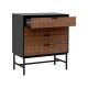Συρταριέρα Fl2405 Μαύρο/Grey Oak Χρώμα 150X40X75Εκ Fylliana 