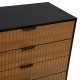 Συρταριέρα Fl2405 Μαύρο/Grey Oak Χρώμα 150X40X75Εκ Fylliana 