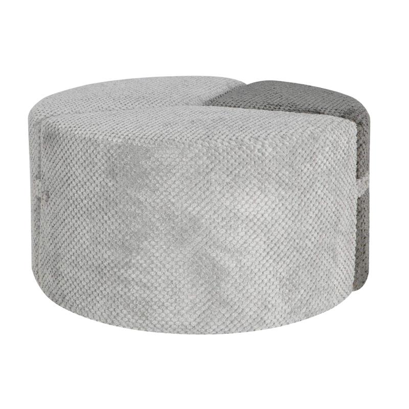 Σκαμπό Puzzle Fl2511 Γκρι - Σκούρο Γκρι Χρώμα 68x68x39Εκ Fylliana 