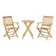 Σετ Bistro 3 Τεμ Ξύλο Ακακίας Fl921 Καρυδί Σκελετός 60X60X75Εκ Fylliana 