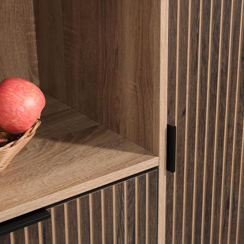 Κομότα Sonoma-Wallnut Χρώμα 90x40x80εκ Fylliana Rythmos 