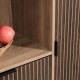 Κομότα Sonoma-Wallnut Χρώμα 90x40x80εκ Fylliana Rythmos 