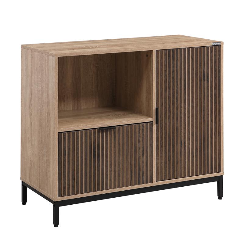 Κομότα Sonoma-Wallnut Χρώμα 90x40x80εκ Fylliana Rythmos 