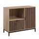 Κομότα Sonoma-Wallnut Χρώμα 90x40x80εκ Fylliana Rythmos 