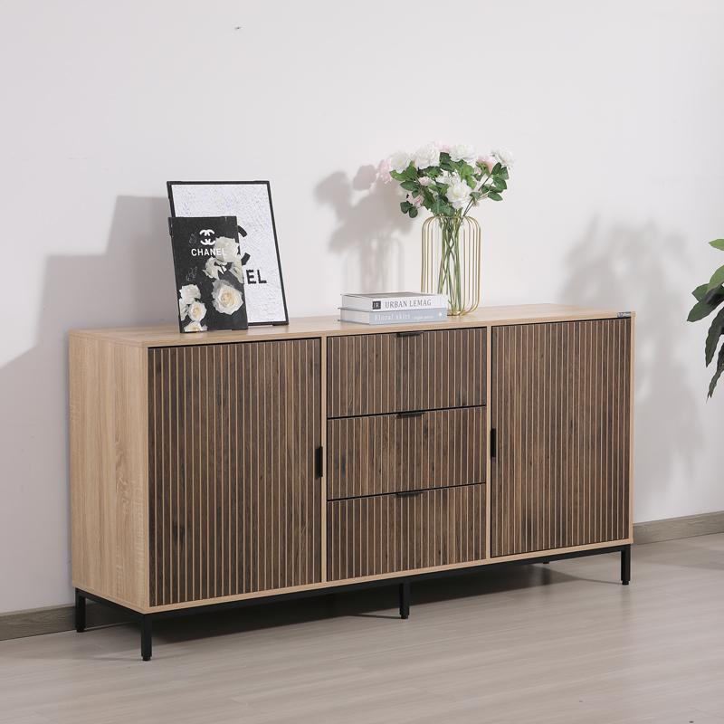Μπουφές Rythmos Sonoma-Wallnut Χρώμα 160x41x80εκ. Fylliana 