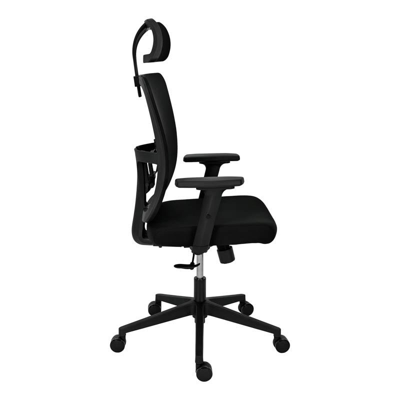 Καρέκλα Γραφείου FL9088 Μαύρη Πλάτη-Μαύρο Κάθισμα 60x60x119-129εκ Fylliana