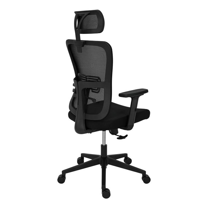 Καρέκλα Γραφείου FL9088 Μαύρη Πλάτη-Μαύρο Κάθισμα 60x60x119-129εκ Fylliana