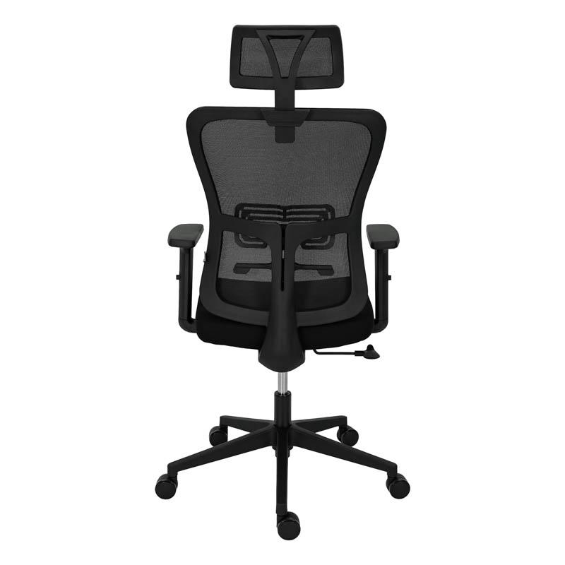 Καρέκλα Γραφείου FL9088 Μαύρη Πλάτη-Μαύρο Κάθισμα 60x60x119-129εκ Fylliana