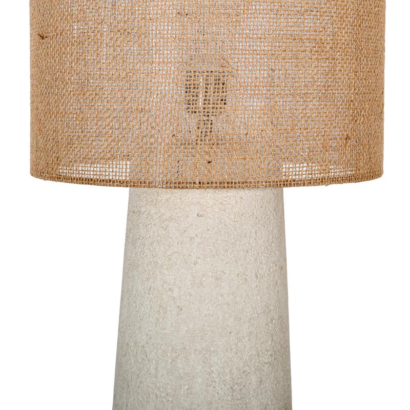 Λάμπα Δαπέδου Με Καπέλο Λευκό-Μπεζ Ε27 140Εκ Fylliana 