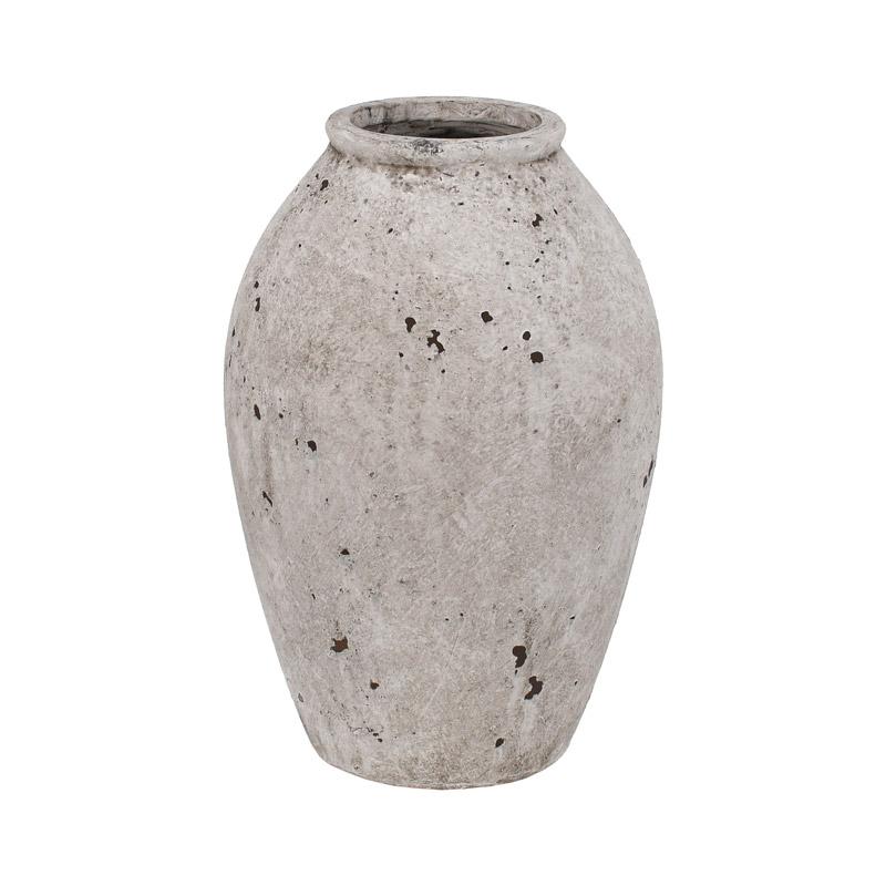 Βάζο Κεραμικό Fl18054 Γκρι Χρώμα 23X23X35Εκ Fylliana 