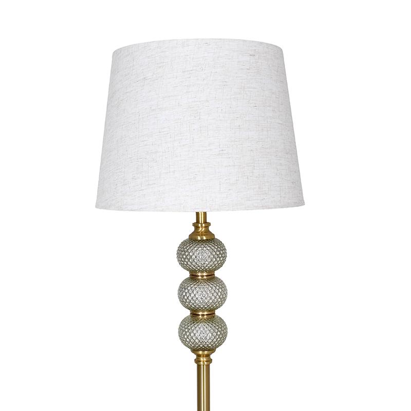 Λάμπα Δαπέδου Fl25011 Μέταλλο-Γυαλί Χρυσό-Εκρού/Μπεζ Χρώμα Ε27 31x150Εκ Fylliana 