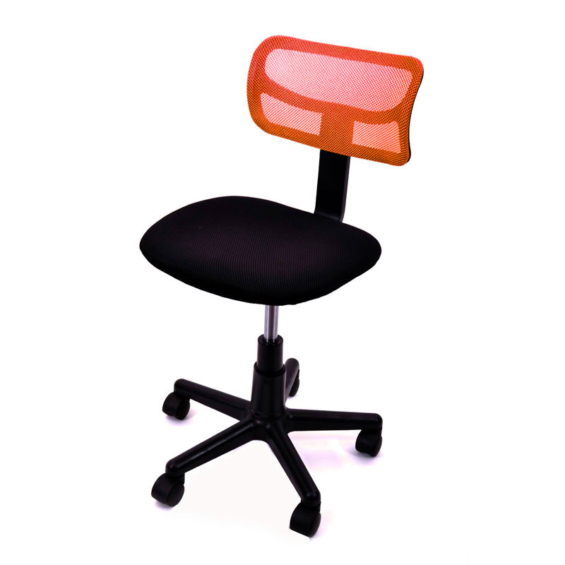 Καρέκλα γραφείου πορτοκαλί χωρίς μπράτσα      39x46x73/85εκ