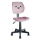 Παιδικη Καρεκλα Γραφειου Fylliana Fl5256 Ροζ Με Σχεδιο Χαμογελο 39X47X92Εκ