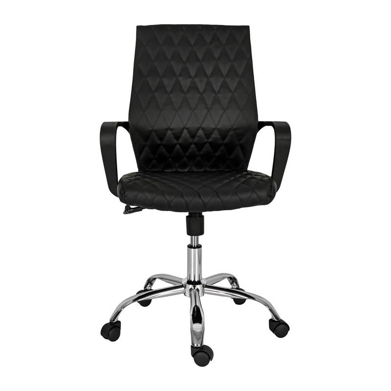 Καρέκλα Γραφείου 5568 Μαύρο Τεχνόδερμα 61x59x95/105εκ