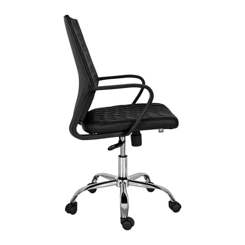 Καρέκλα Γραφείου 5568 Μαύρο Τεχνόδερμα 61x59x95/105εκ