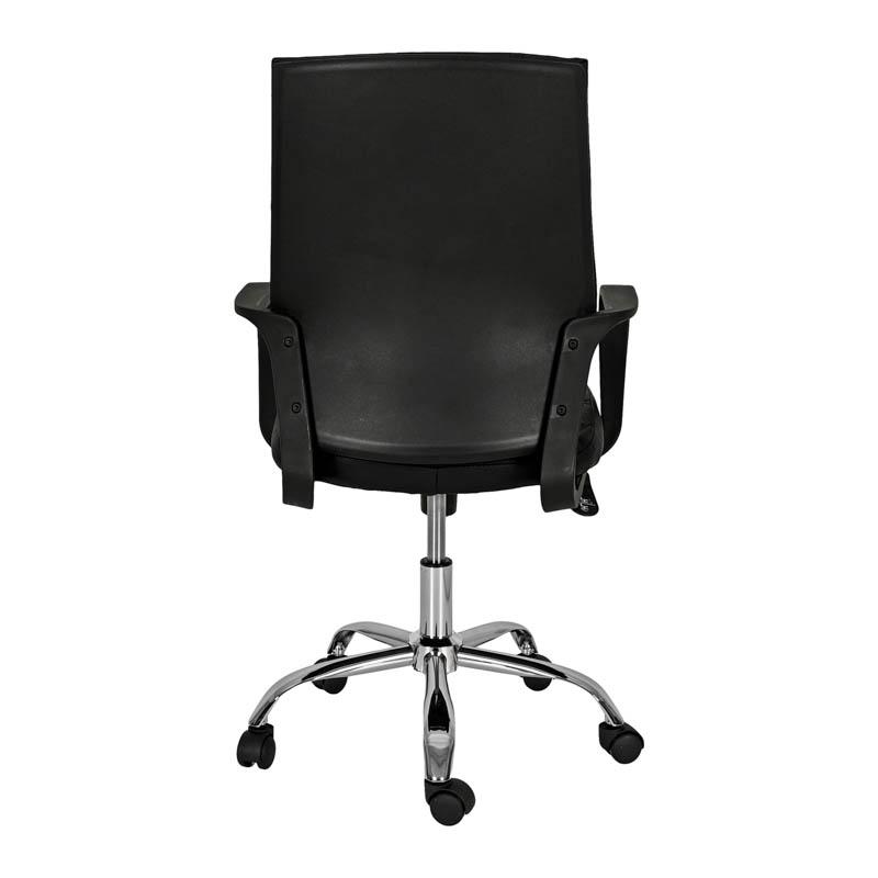 Καρέκλα Γραφείου 5568 Μαύρο Τεχνόδερμα 61x59x95/105εκ