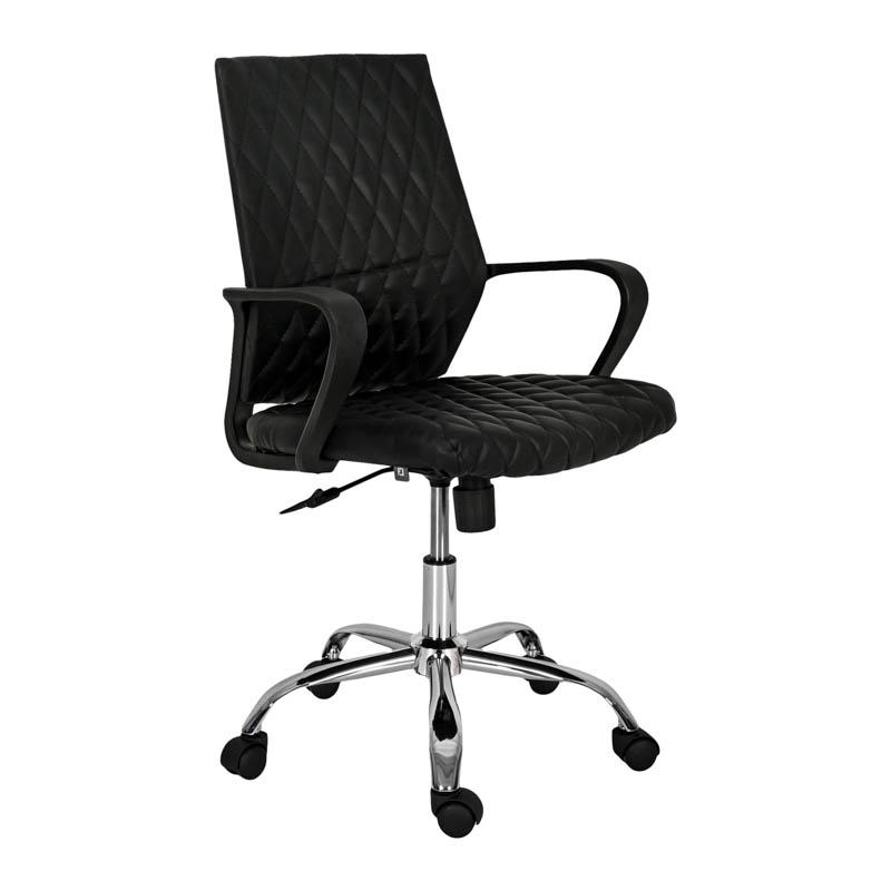 Καρέκλα Γραφείου 5568 Μαύρο Τεχνόδερμα 61x59x95/105εκ