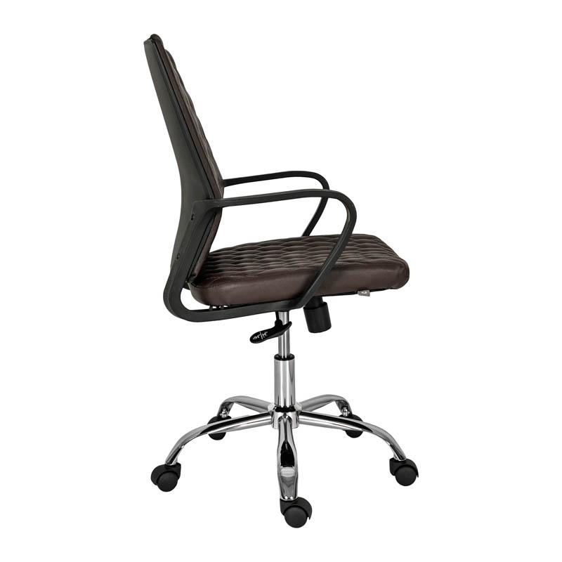 Καρέκλα Γραφείου 5568 Καφέ Τεχνόδερμα 59x61x95/105Εκ